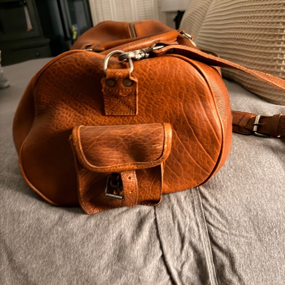 Buffalo Jackson Ryder Reserve Bison Leather Duffel Bag - Picture 2 of 7